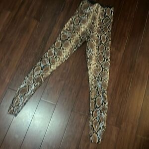Commando Leggings Snake Print - Size Small - Dark Print - Faux Leather